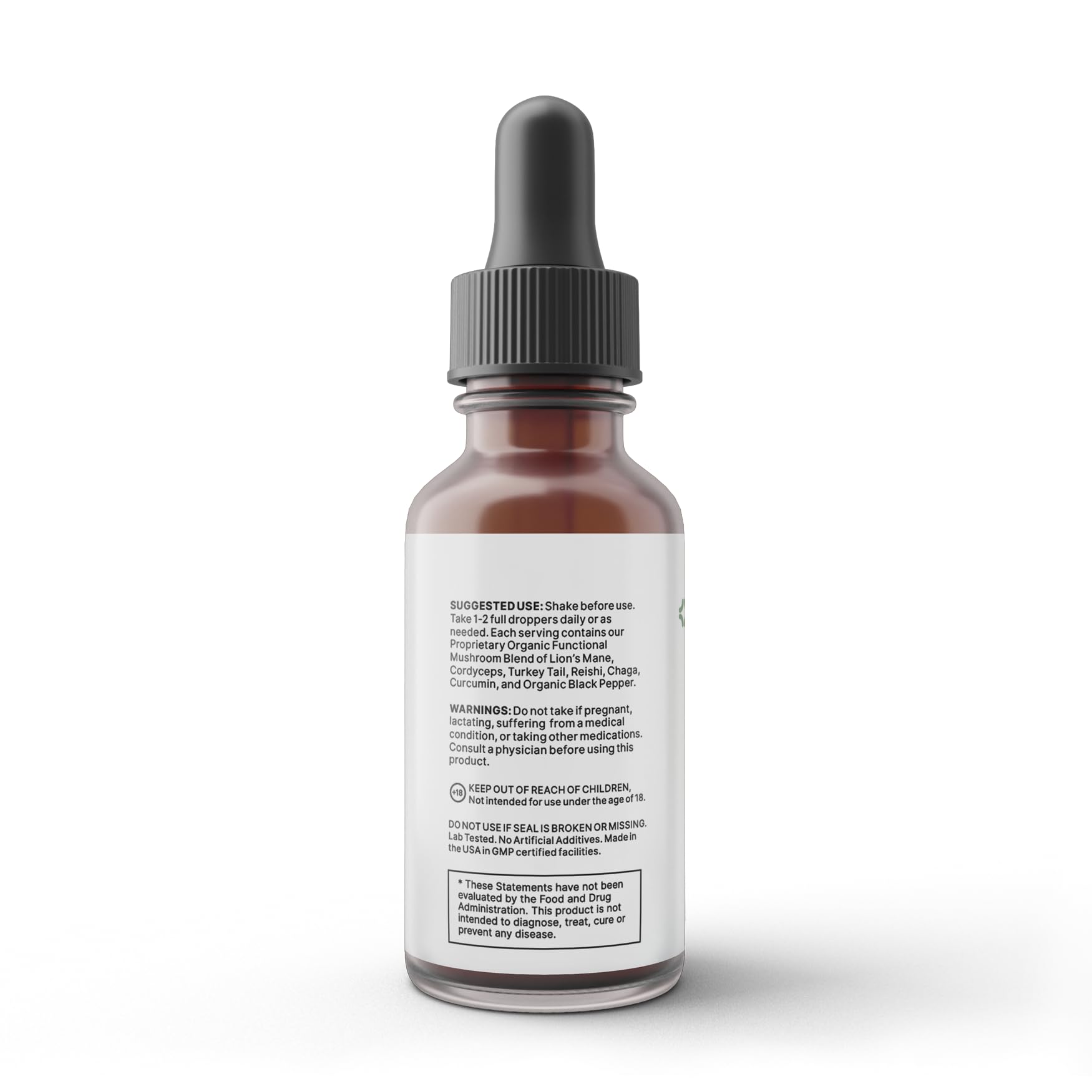 LUV health Neuro Drops: ingredientes clave como melena de león y cúrcuma para enfoque y bienestar