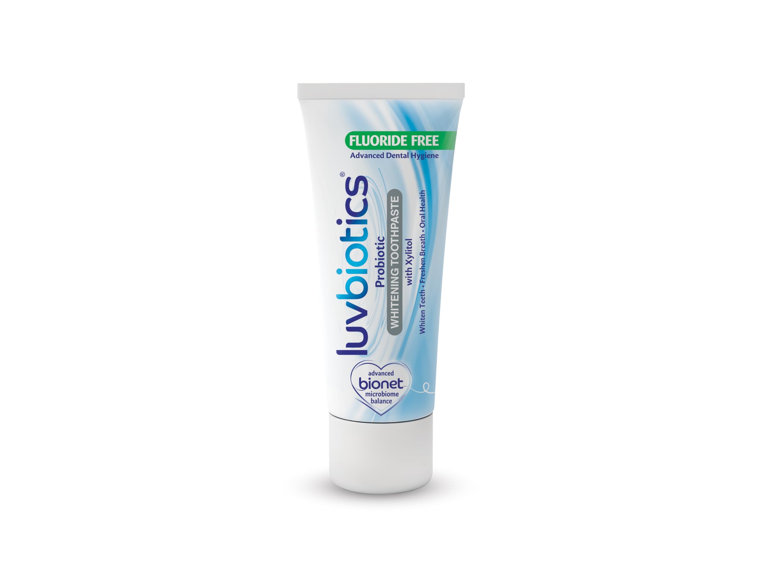 Pasta Luv Biotics blanqueadora con probióticos para una boca fresca