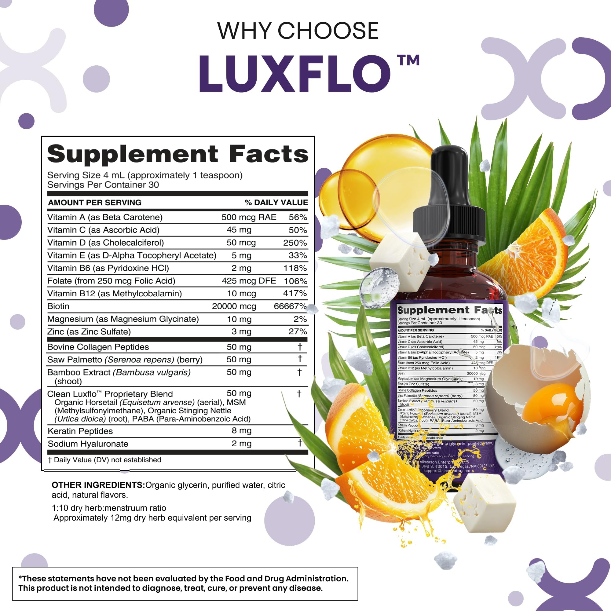LuxFlo: extracto de palma enana para equilibrio natural.