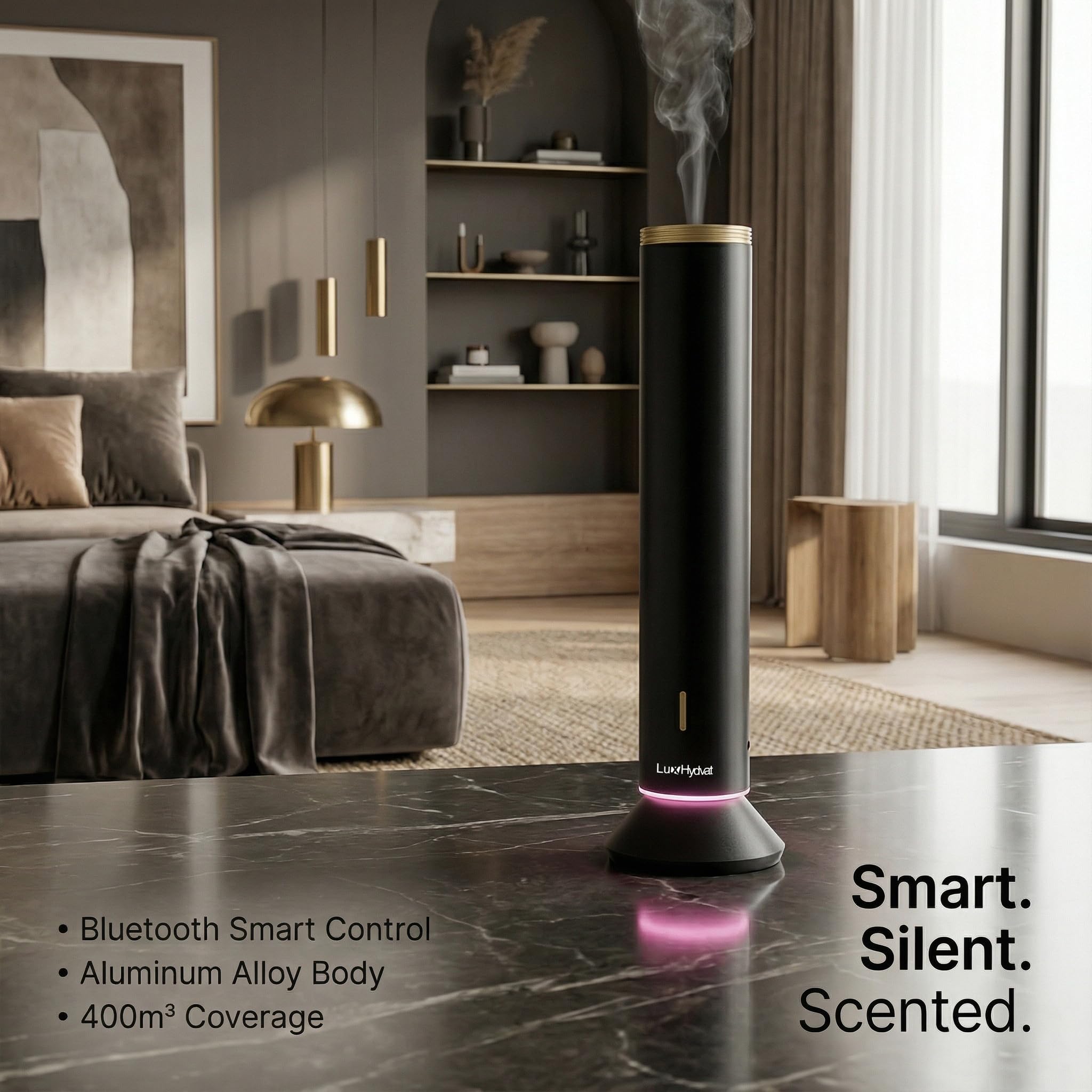 LuxHydvat diseño premium en aluminio para un toque decorativo.