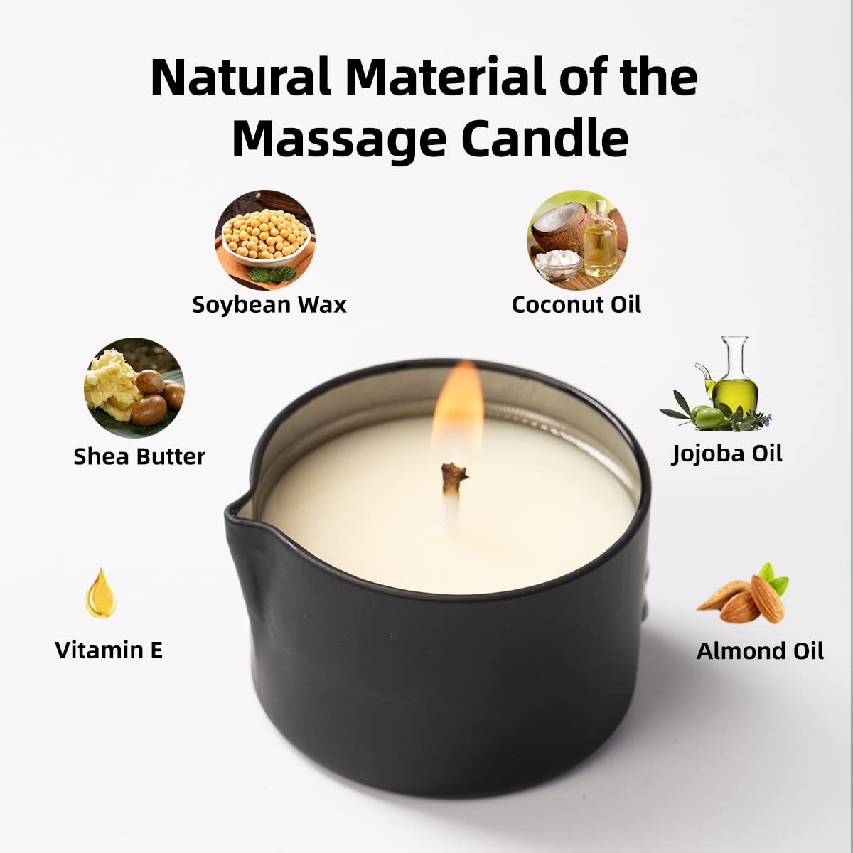 Conjunto de velas de masaje LUXMASA, regalo elegante para momentos de descanso.