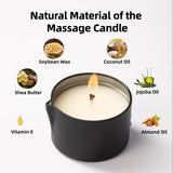 Conjunto de velas de masaje LUXMASA, regalo elegante para momentos de descanso.