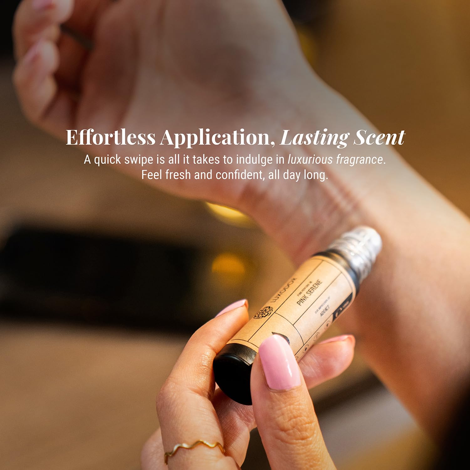 Luxodor Cereza Perdida, primer plano de notas frutales; sensación fresca y agradable.