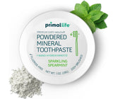 LuxProdX Primal Life Organics, brillo dental y frescura duradera tras el cepillado.