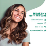 LuxProdX Primal polvo dental limpieza suave con menta.