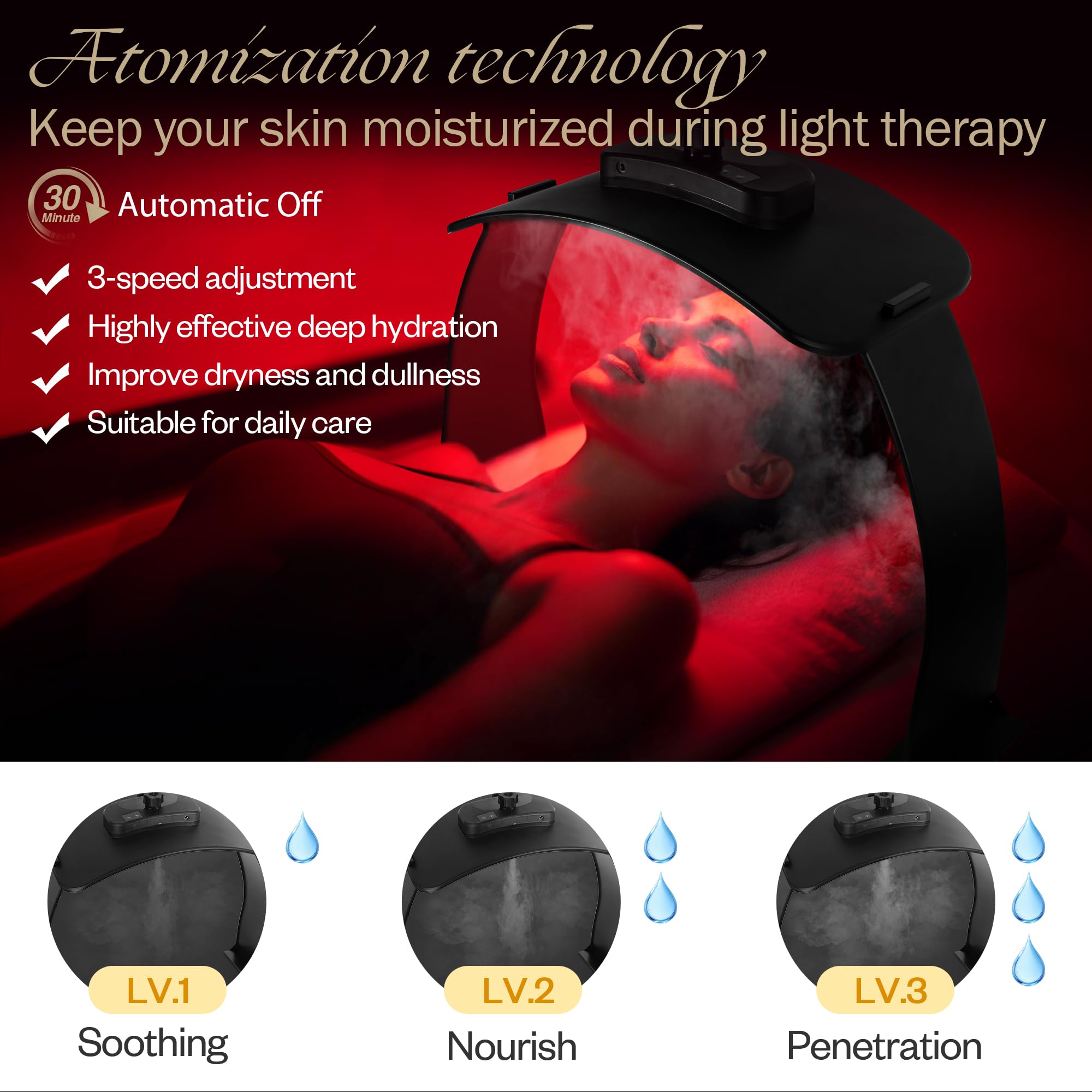 LuxReyan: soporte ajustable para orientar la luz hacia rostro y cuello