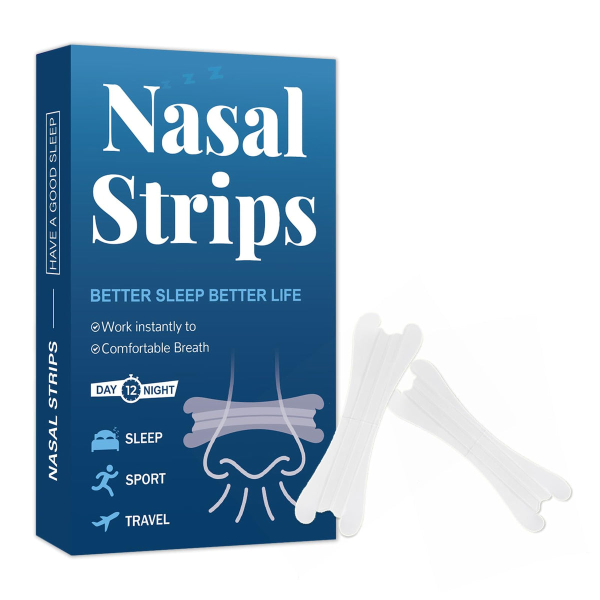 LVDXVG Nasal Strips: apertura nasal inmediata para respirar con claridad.