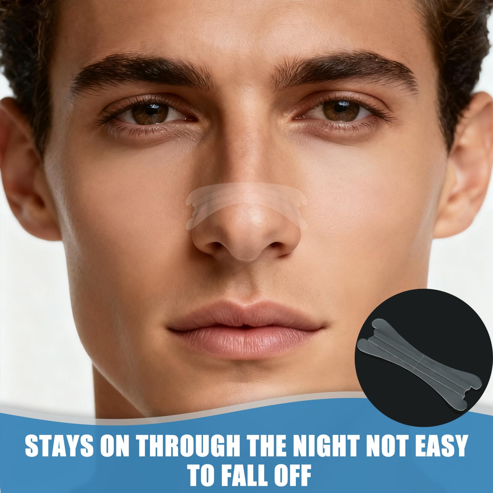 LVDXVG Nasal Strips: sin fármacos, uso cómodo diario.