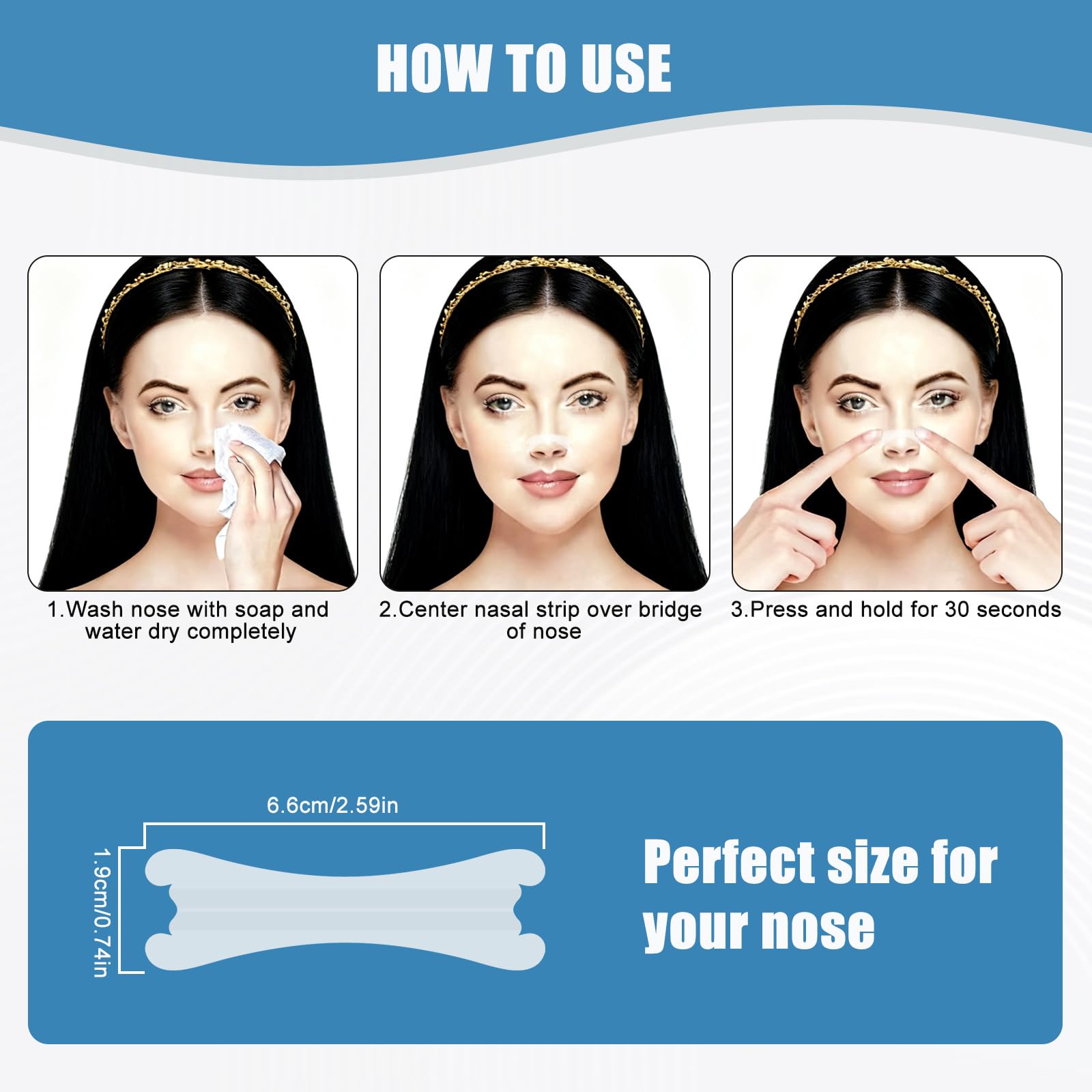 LVDXVG Nasal Strips: suave con piel sensible y flexible.