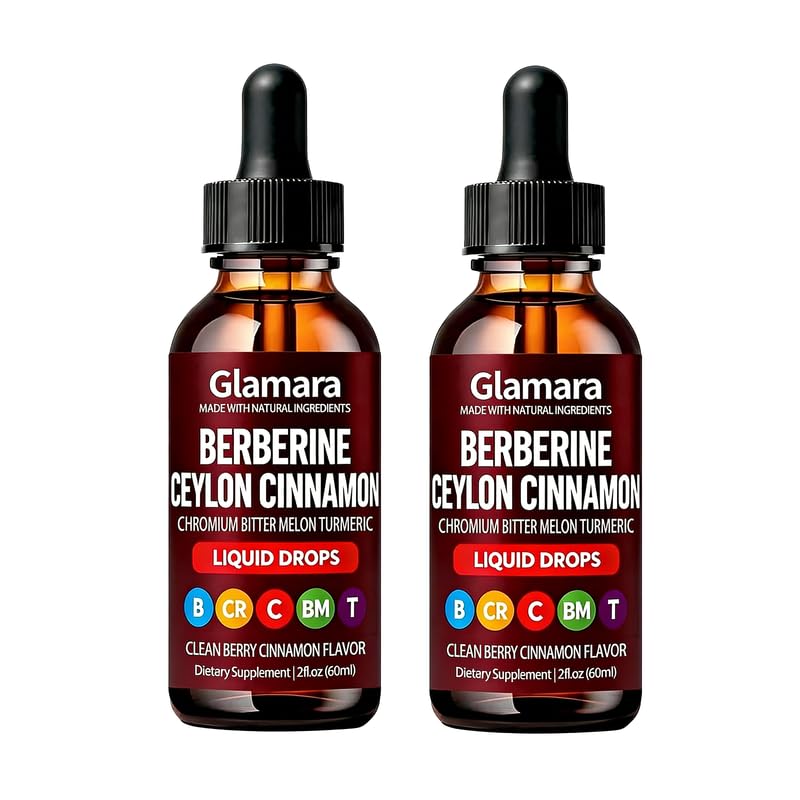 Gotas de Lwefao Glamara con berberina y canela de Ceylán para uso diario.