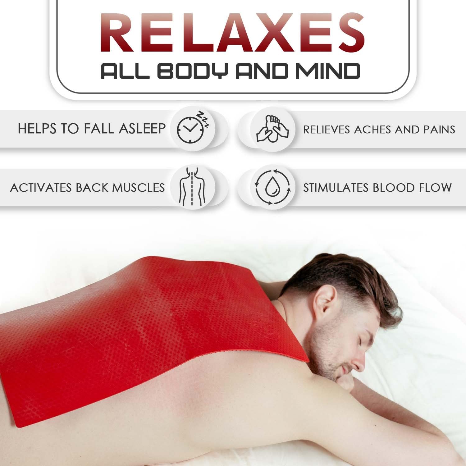 Lyapko Mat tamaño grande, cobertura de áreas amplias del cuerpo.