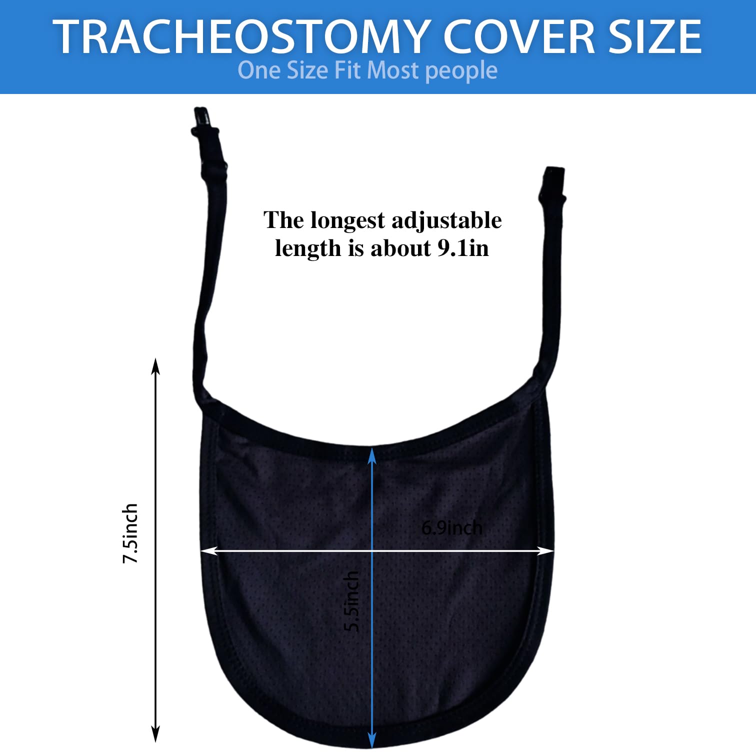LYHHALO ajuste cuello traqueostomia, correas ajustables para mayor confort.