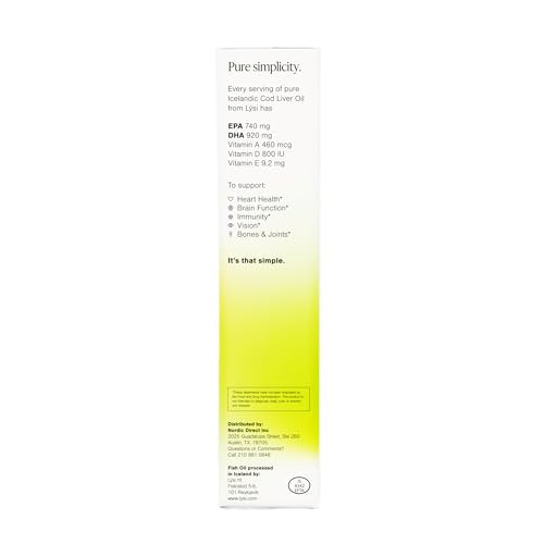 LYSI, vitaminas A, D y E en aceite de hígado de bacalao para apoyo inmunitario.