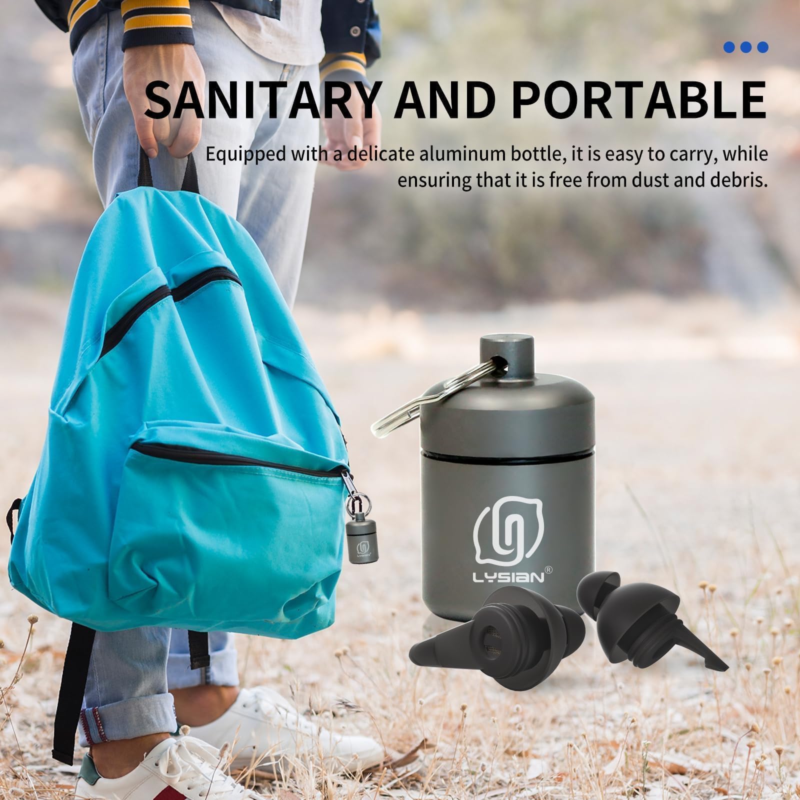 Tapones Lysian reutilizables con durabilidad de hasta 100 usos.