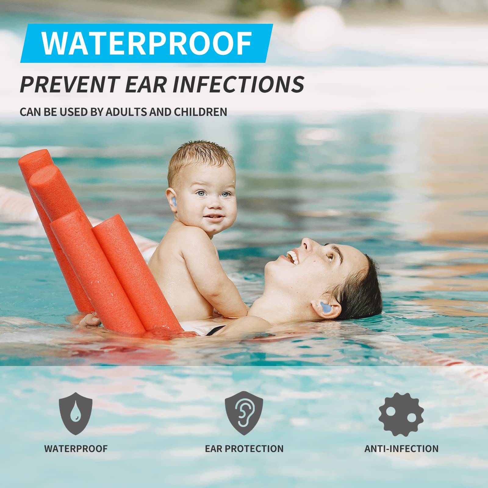LYSIAN tapon-auricular-moldeable-nadar, protege oídos durante natación y agua.