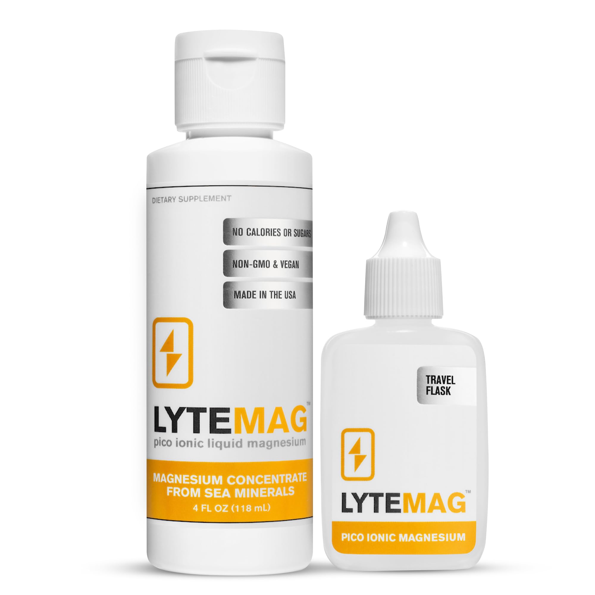 LyteLine botella de magnesio líquido lista para uso diario.
