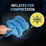 Pad terapéutico universal para rodilla, hombro y codo, facilita tratamientos localizados.