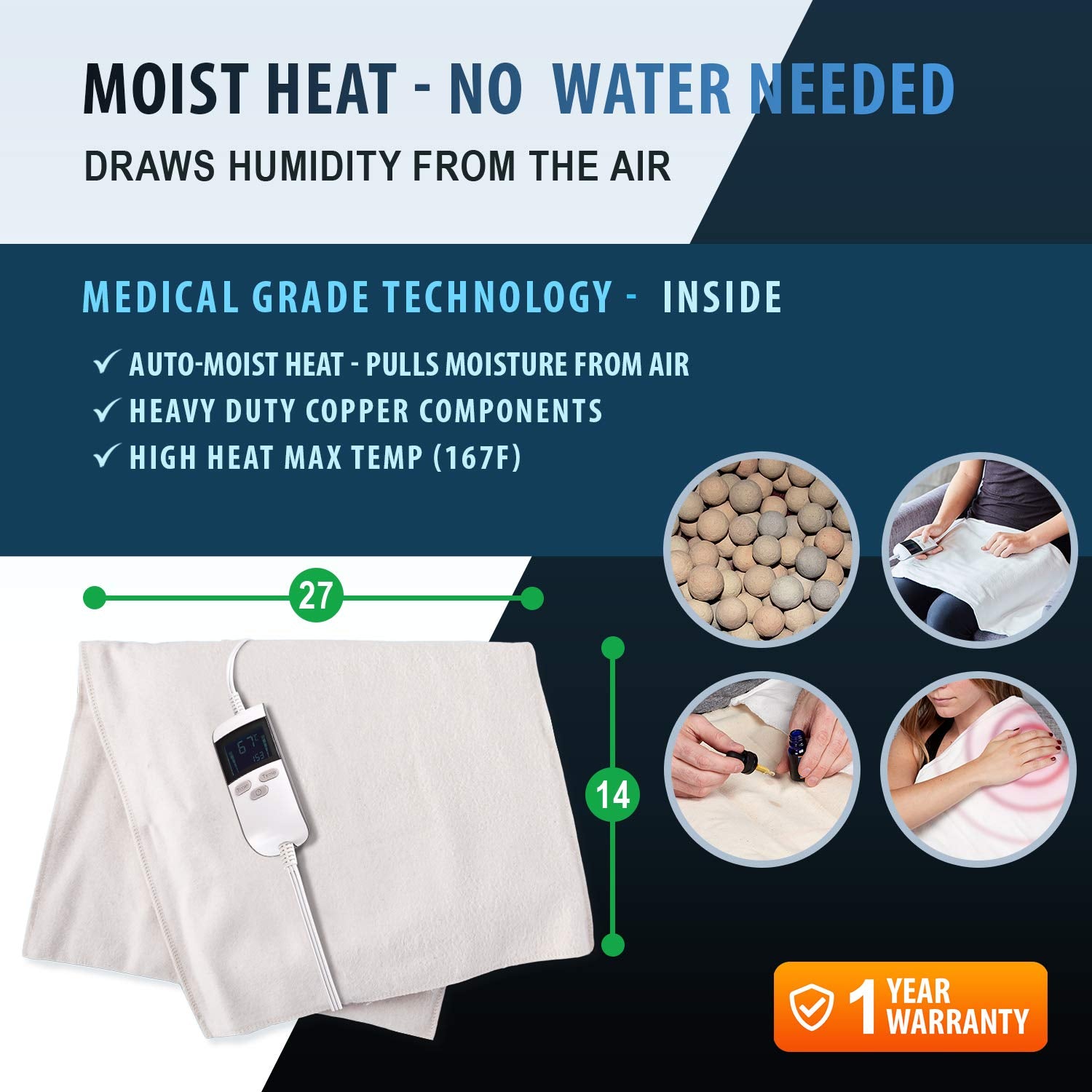 Control de temperatura ThermoRelief 113–167 grados para sesiones personalizadas