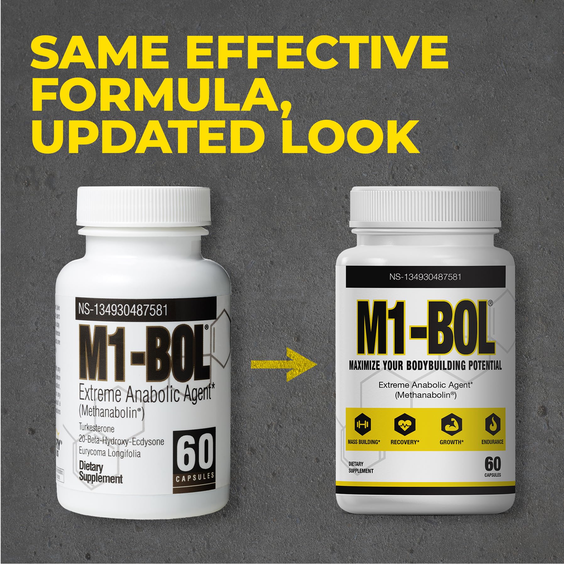 M1-BOL etiqueta con diseño, transmite calidad y foco en rendimiento.