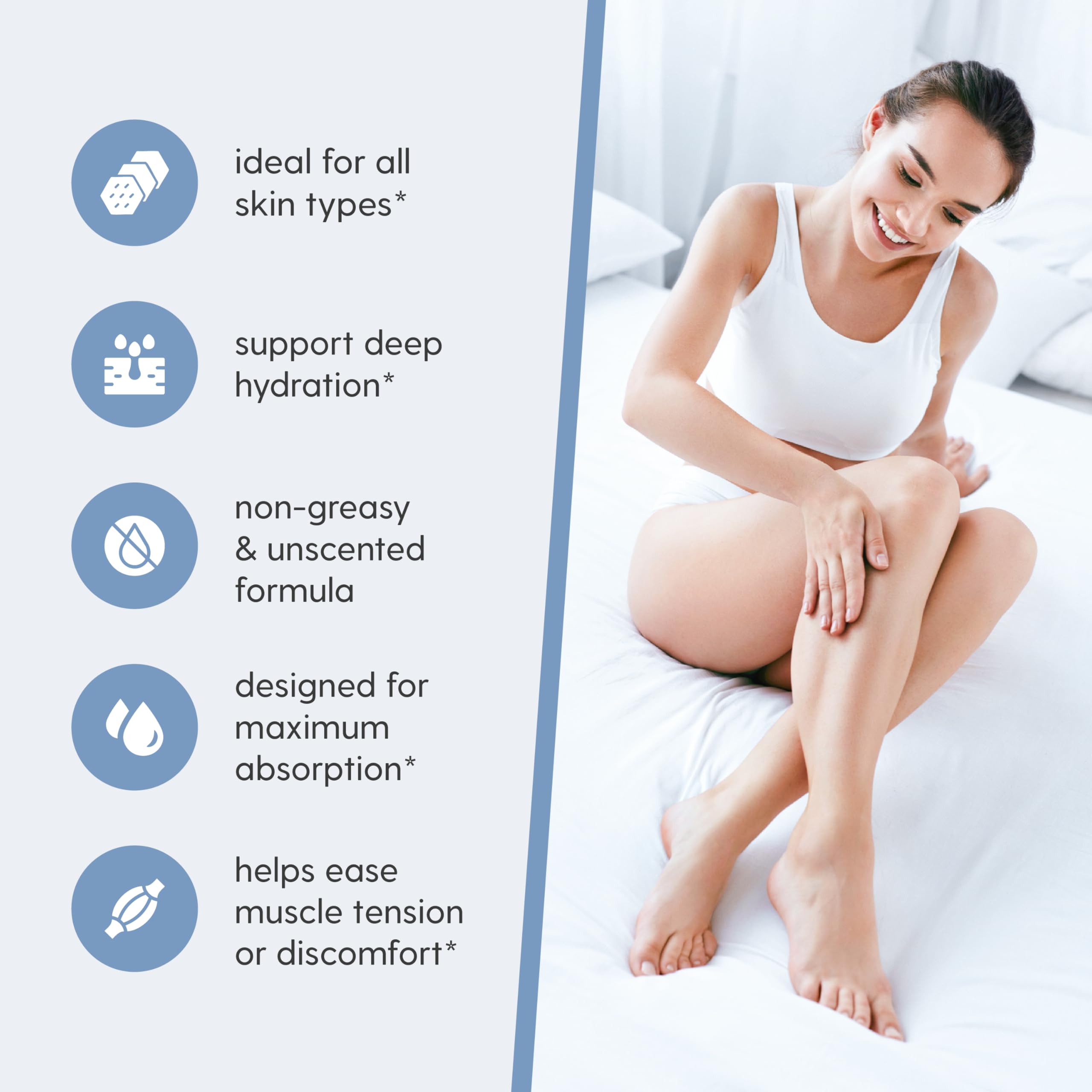 Spray de magnesio para uso nocturno de M3 Naturals para relajación muscular