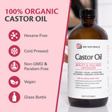 Uso en cejas y pestañas con aceite de ricino M3 Naturals para definición suave.