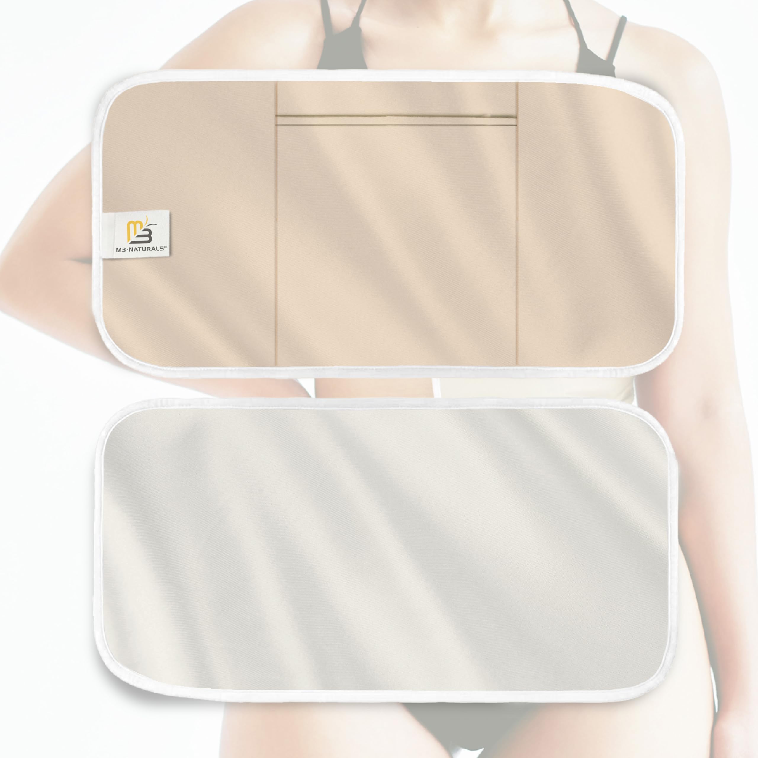 M3 Naturals Envoltura con bolsillo incorporado para calor o frío.