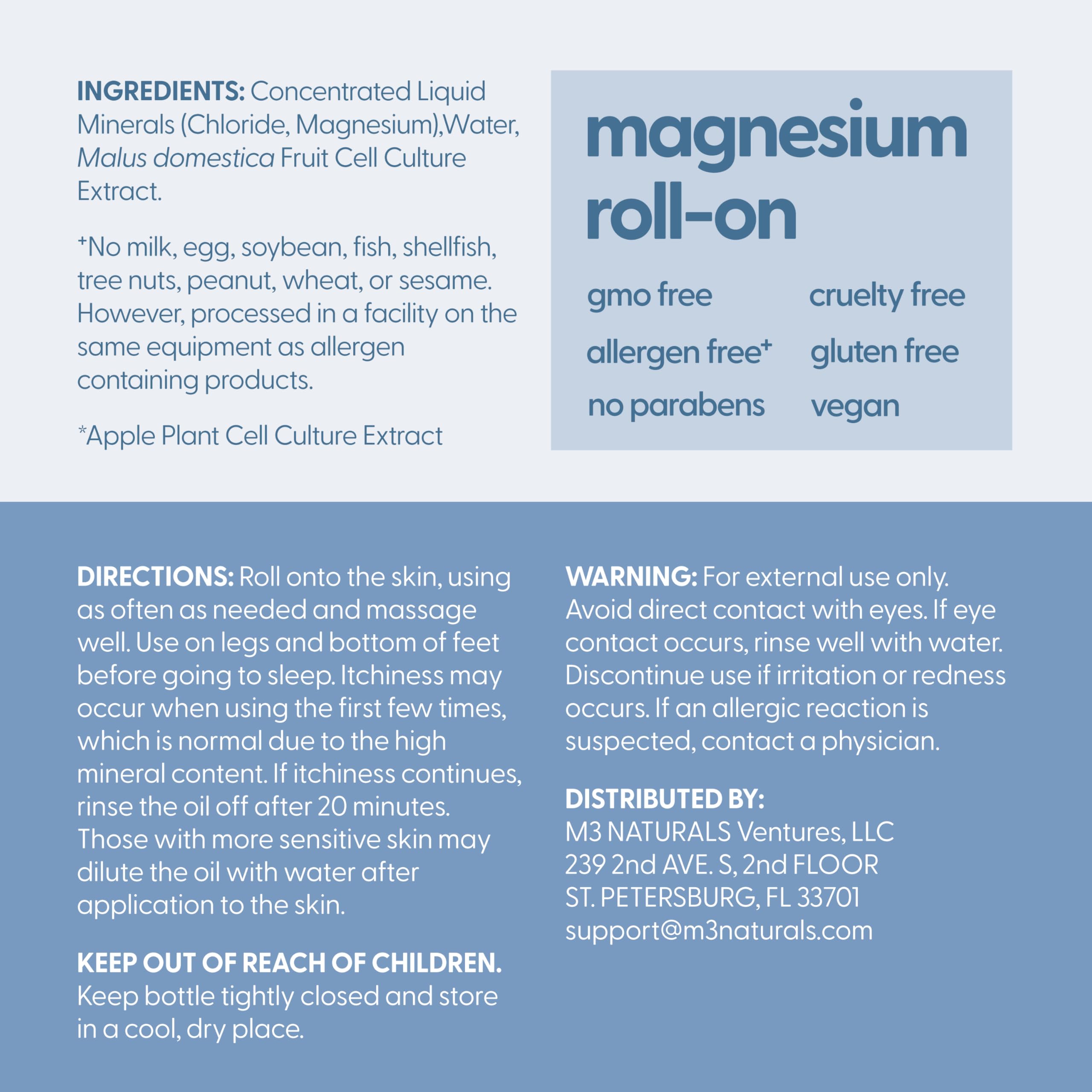 Recuperación posentrenamiento con magnesio roll-on de M3 Naturals para apoyo suave