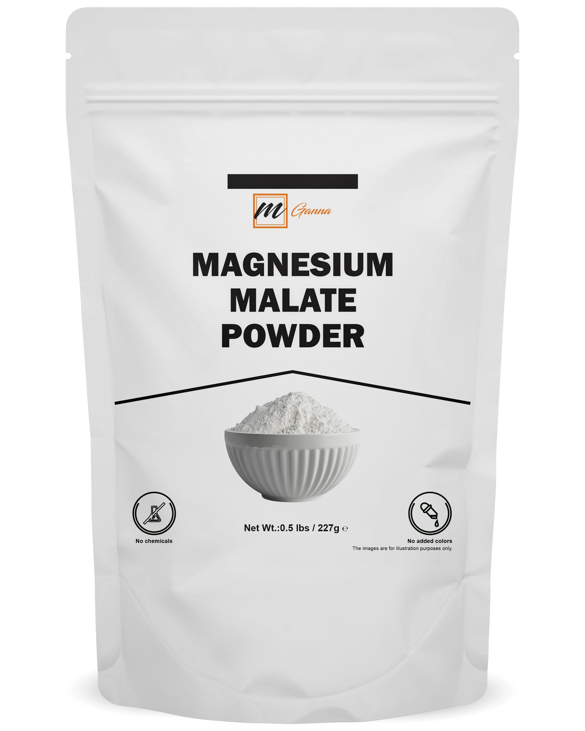 Polvo fino de mGanna Magnesio Malato, fácil de mezclar en tus formulaciones.