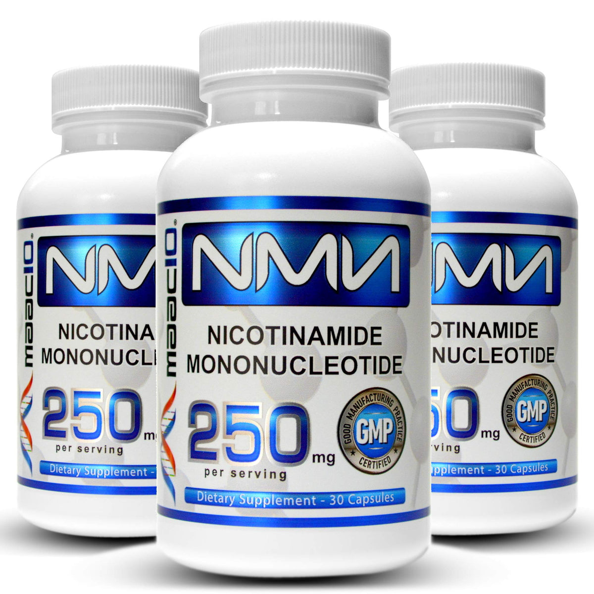 Maac10 NMN 250 mg frente del envase para energía diaria potencial