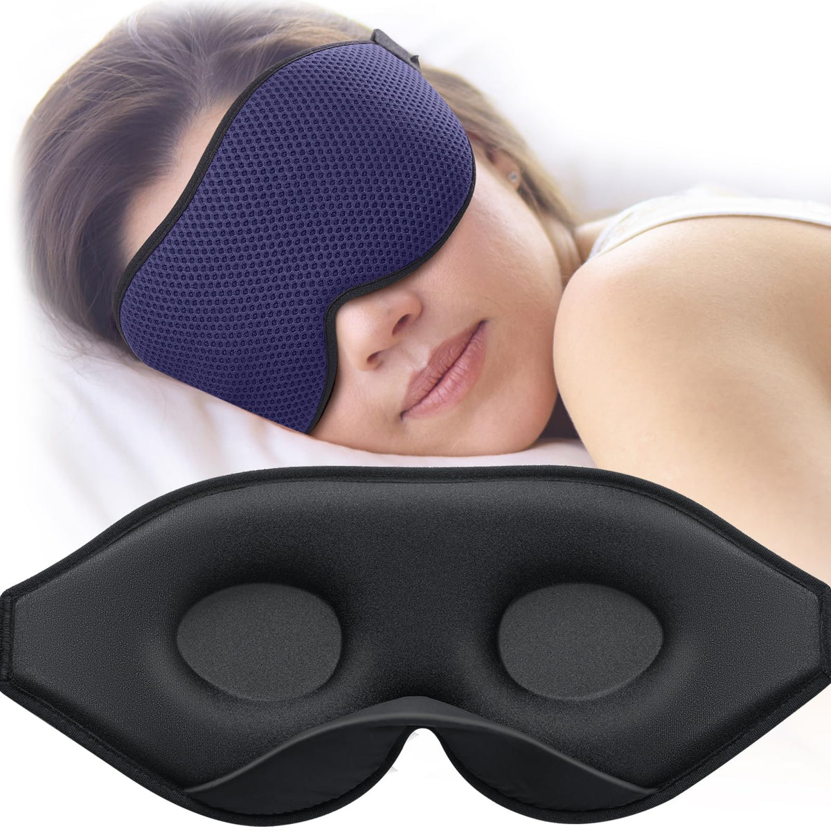MABAO antifaz dormir lado 3D bloquea la luz para descanso profundo