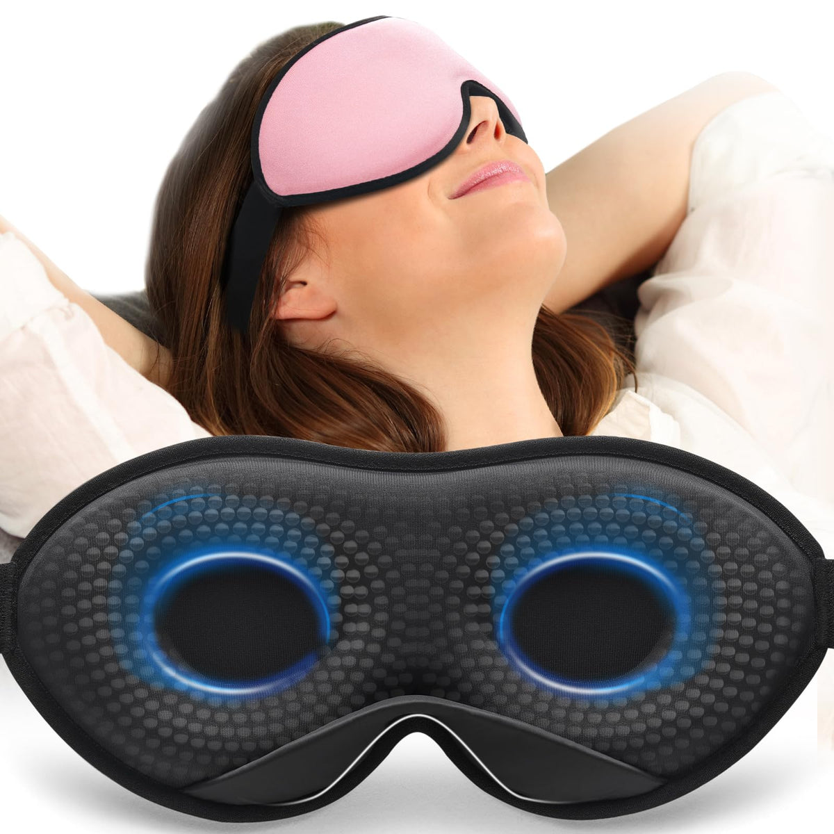 MABAO antifaz peso 3D para dormir sin presión ocular y descansar mejor