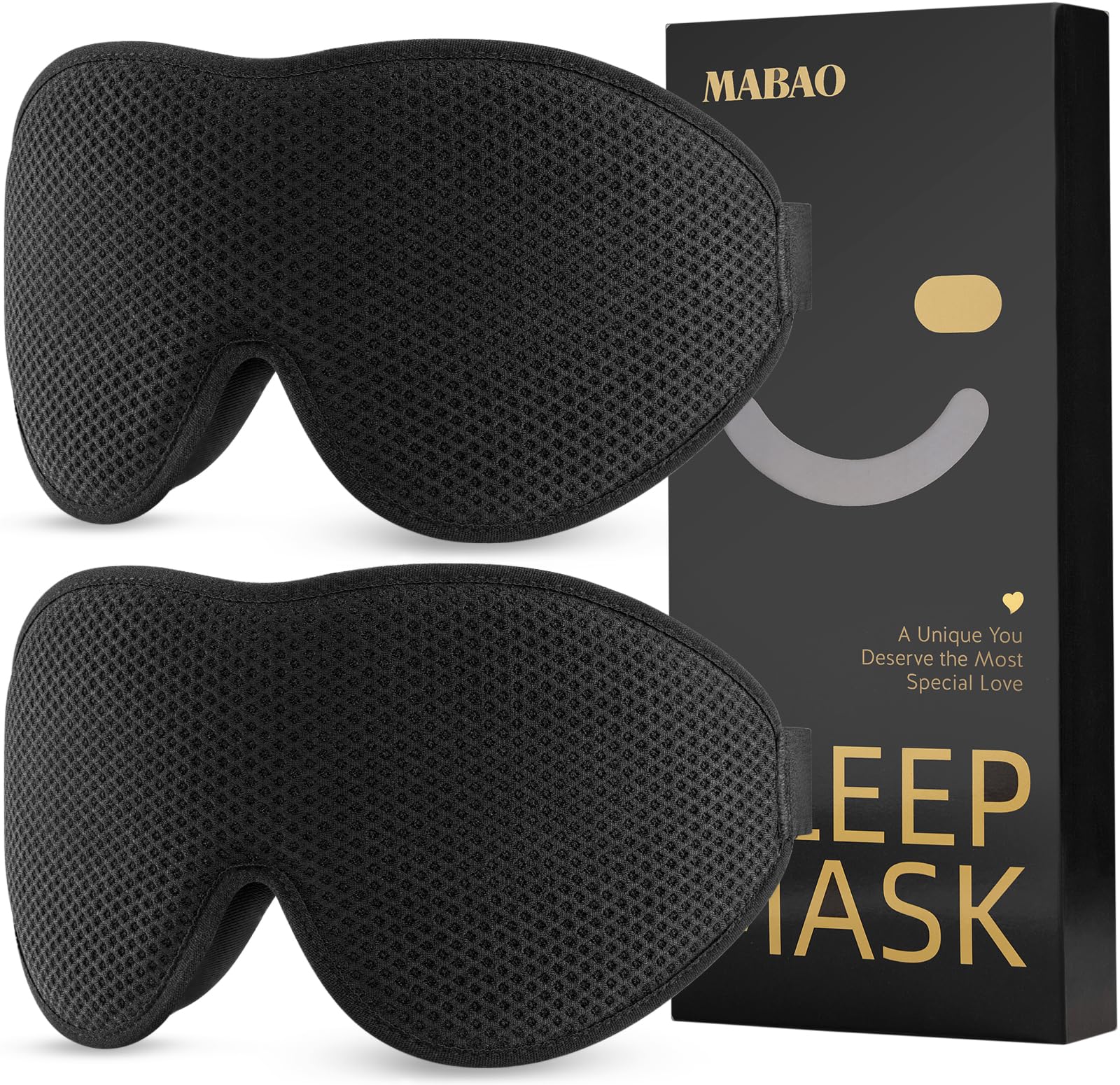 MABAO máscara de sueño frente para dormir de lado, cómoda y suave
