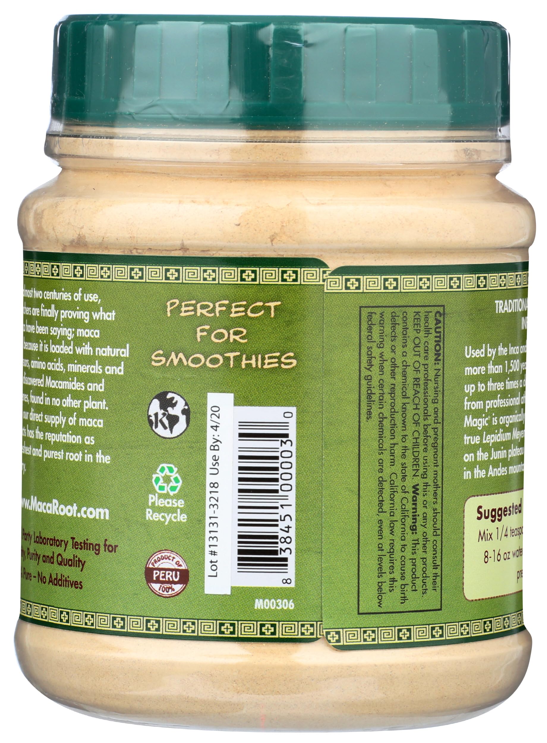 Macamagic polvo maca negro crudo, textura fina para batidos energizantes