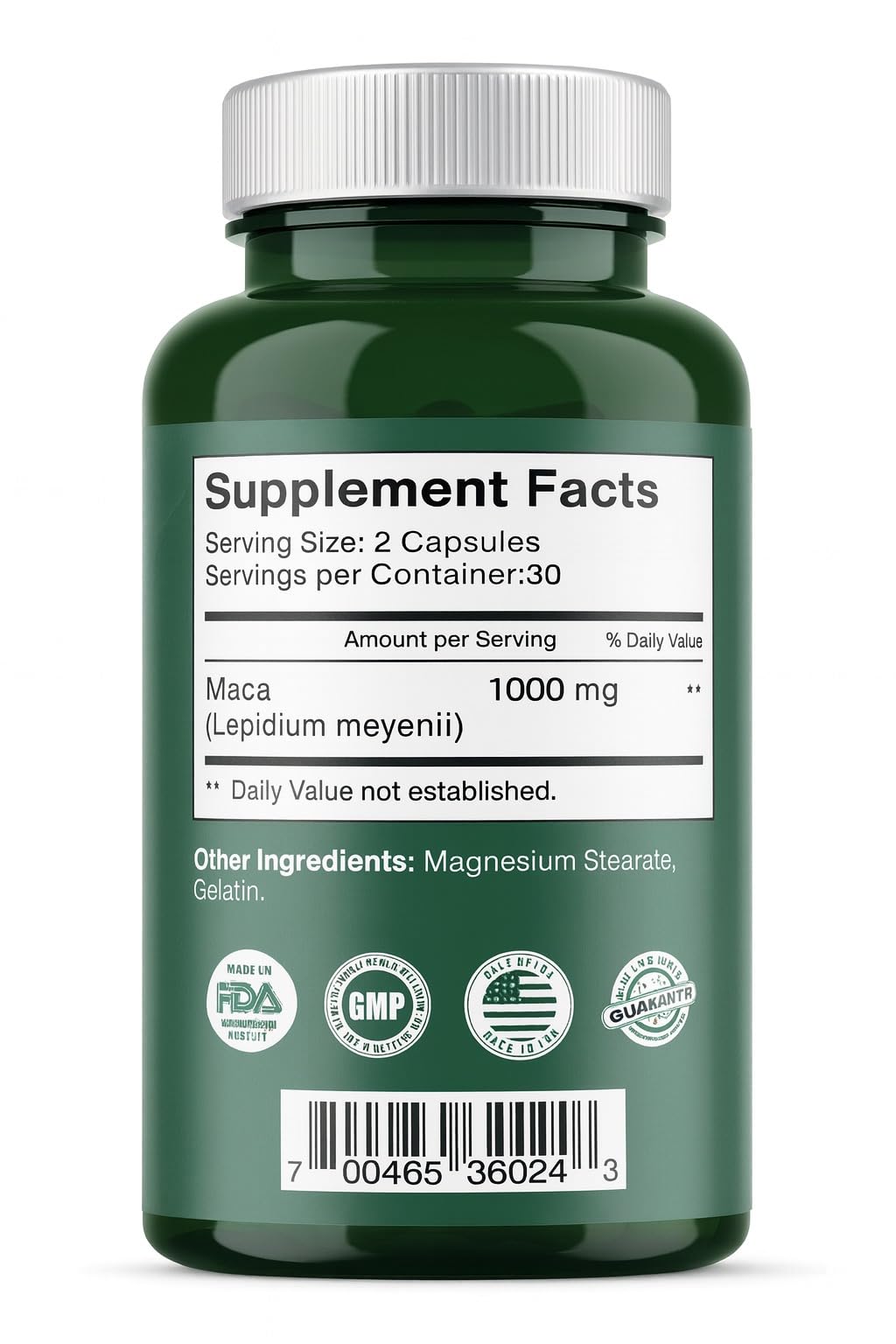 MACA XL: cápsulas de maca para uso diario con resultados naturales.