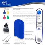 Mack's Ear Dryer Pro con cable de carga incluido para recarga.