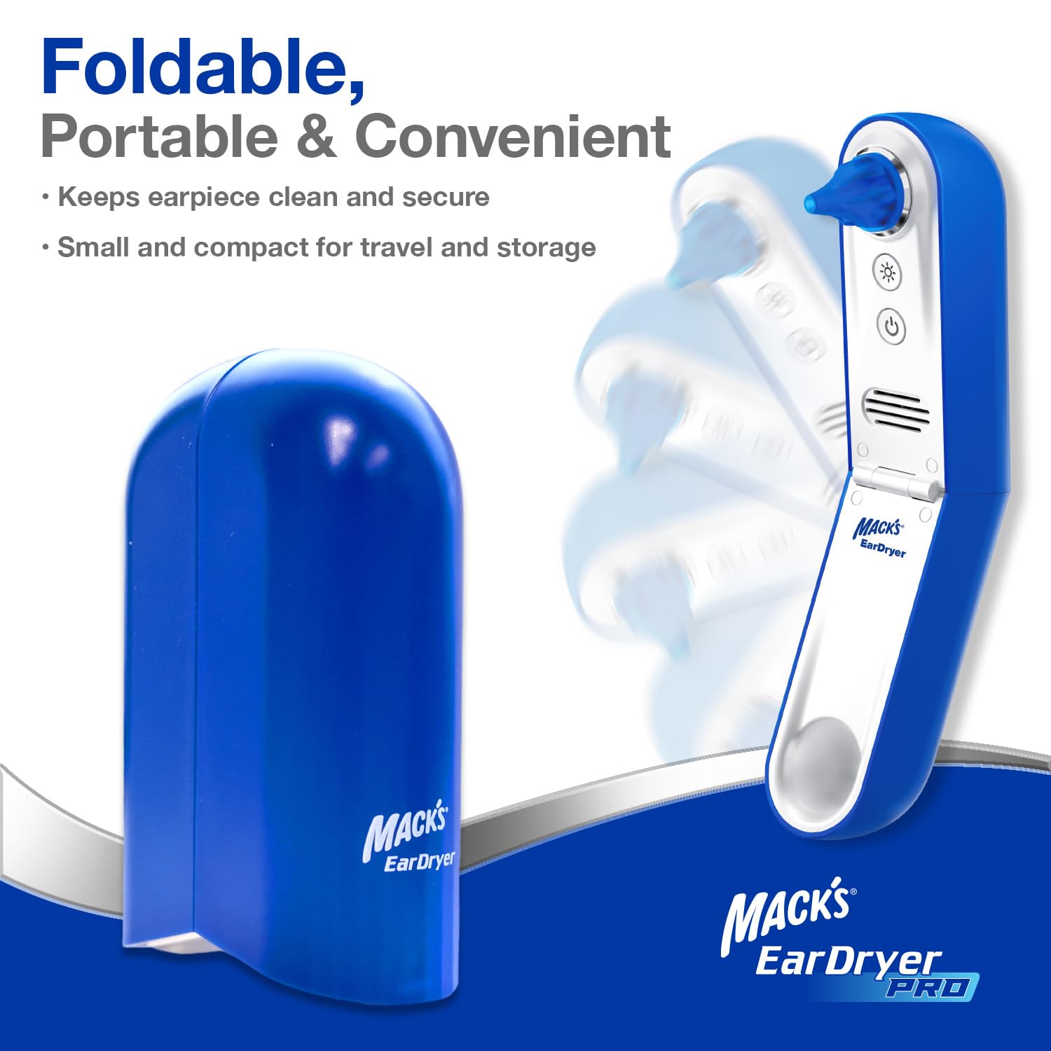 Mack's Ear Dryer Pro con tres niveles de potencia.