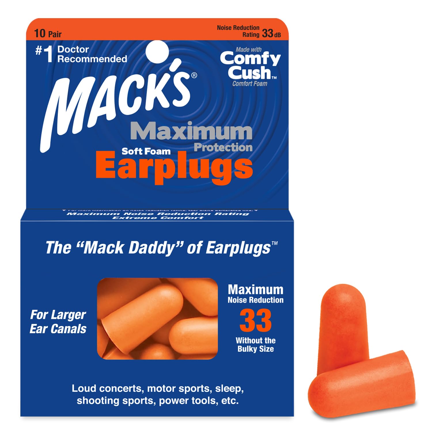 Mack's tapones de espuma protegen contra ruidos para dormir
