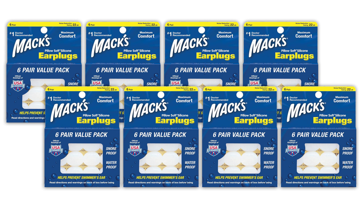 Tapones Mack's Pillow Soft Silicona para dormir, se adaptan al oído y reducen ruidos para descansar