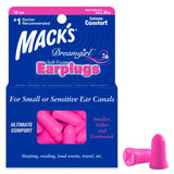 Tapones Mack's Dreamgirl rosa para dormir, comodidad para oídos sensibles.