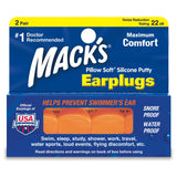Mack's Pillow Soft: tapón de silicona suave para dormir cómodo y proteger el oído.