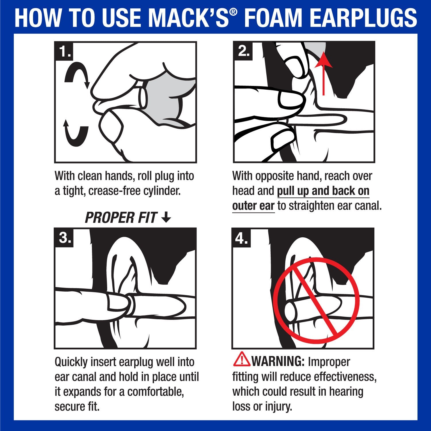 Tapones Mack's Slim Fit hechos en EE. UU., orgullo de calidad