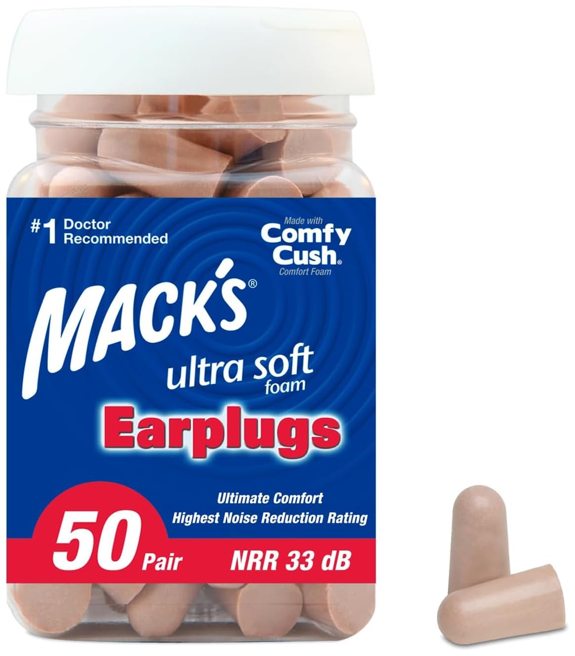 Mack's tapones de espuma para empaque práctico y almacenamiento diario.