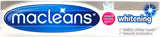 Dentífrico Macleans blanqueador en envase de 100 ml para uso diario.