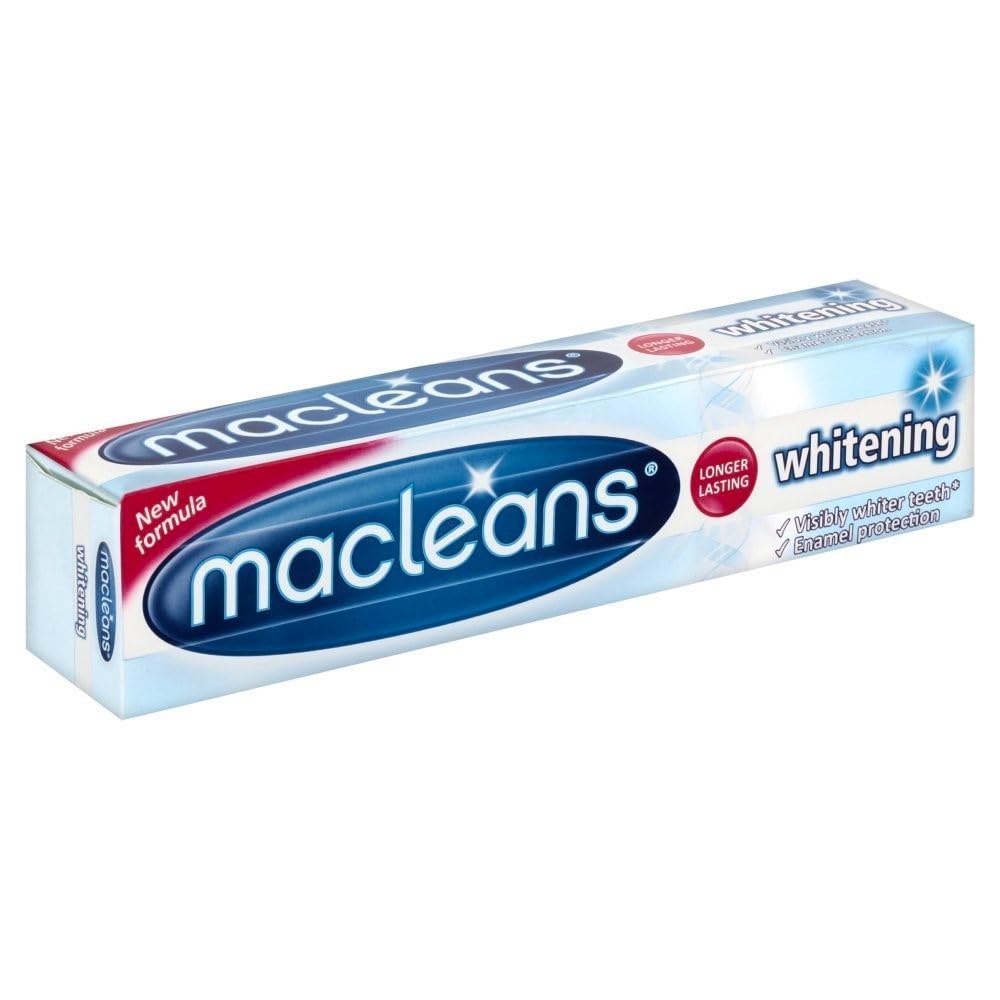 Textura cremosa del dentífrico Macleans para limpieza suave y eficaz.