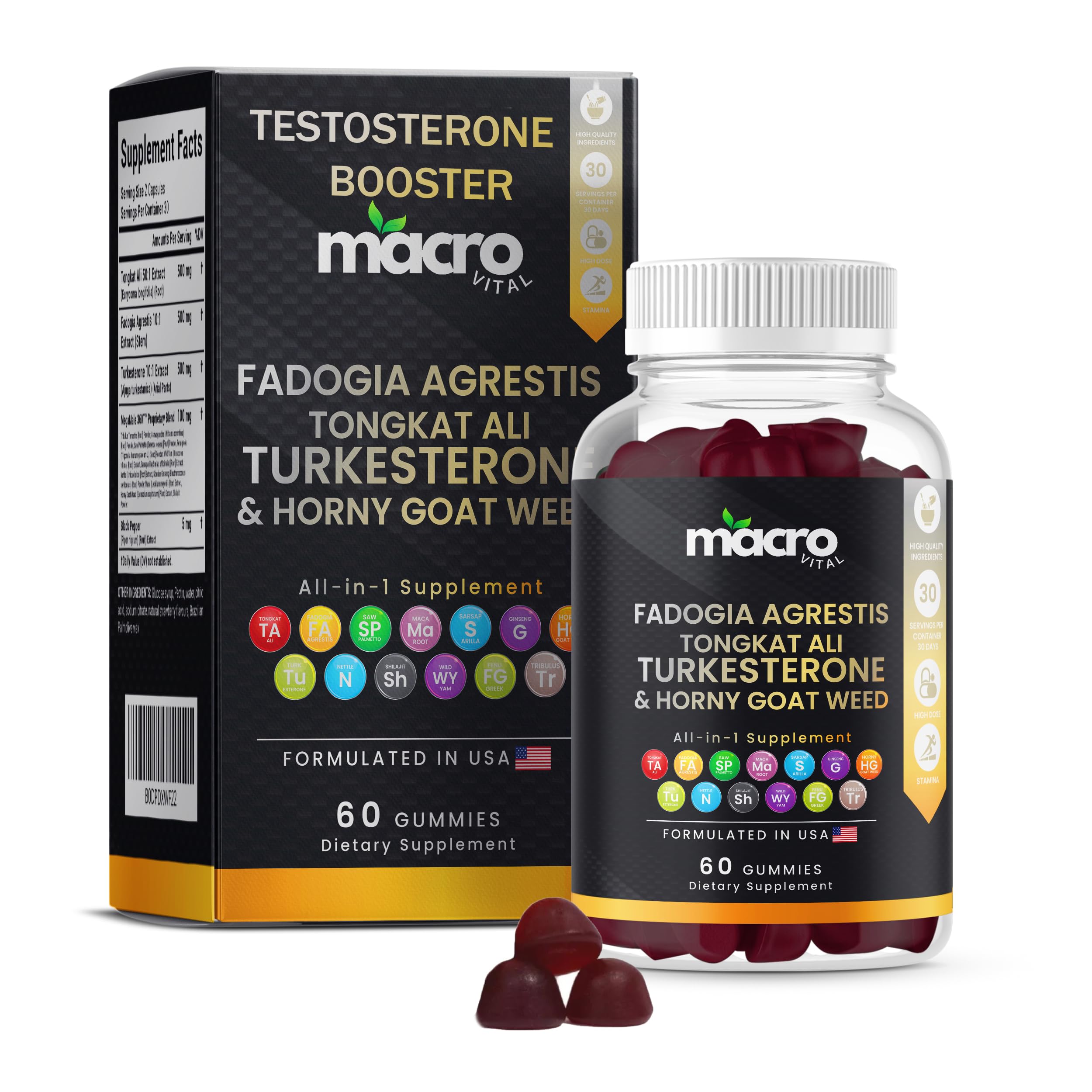 Macro Vital empaque gominolas, energía diaria