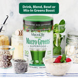 MacroLife Naturals Macro Greens apto para keto, paleo y dietas bajas en carbohidratos