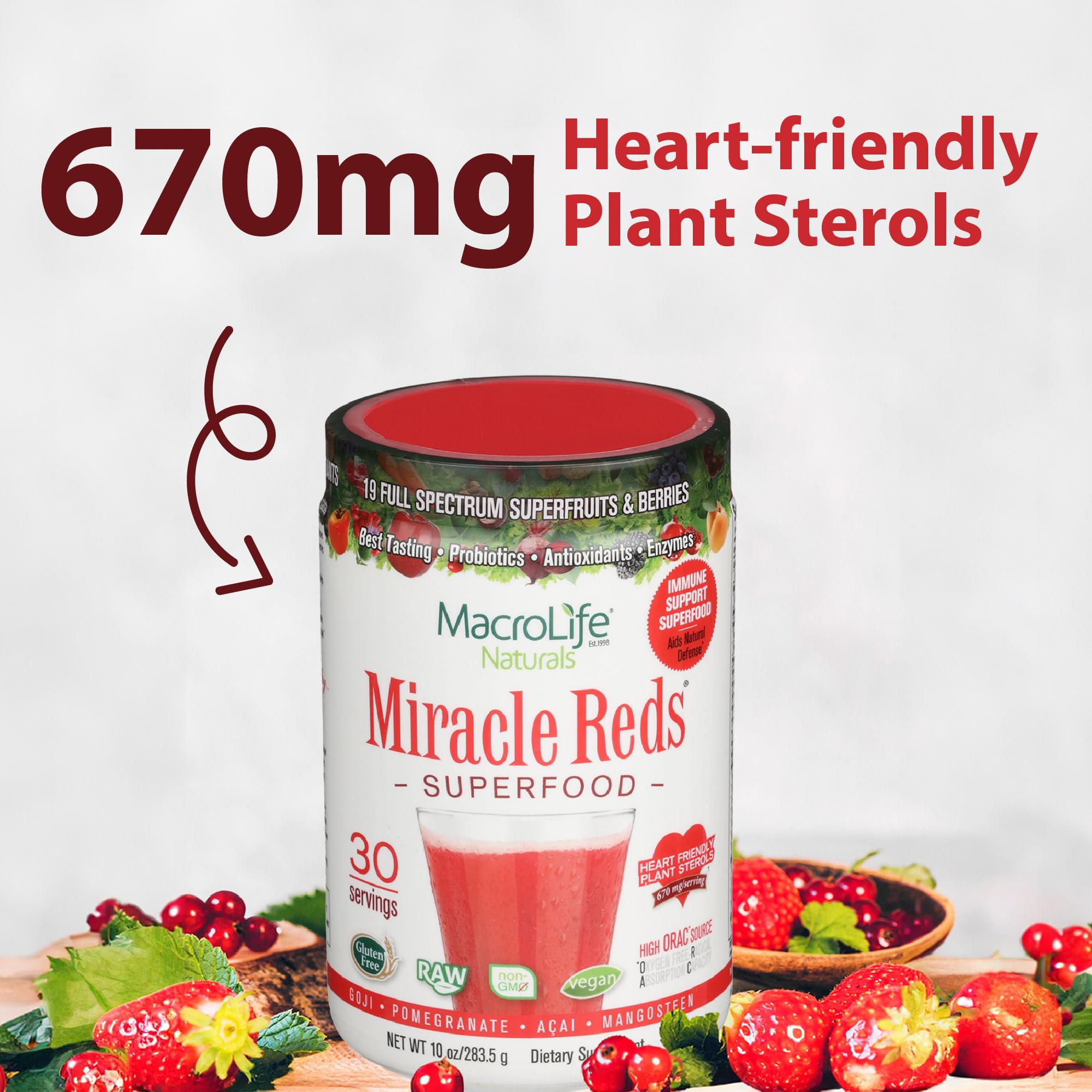 MacroLife Miracle Reds, probióticos para digestión y bienestar