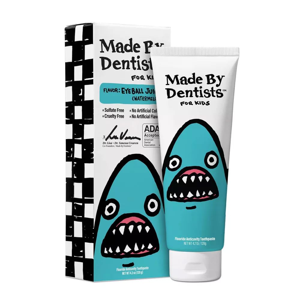 Pasta dental Made by Dentists para niños con sabor sandía, ideal para rutinas diarias.