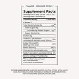 Etiqueta cercana MAËLYS Collagen muestra sabor y aporte nutricional