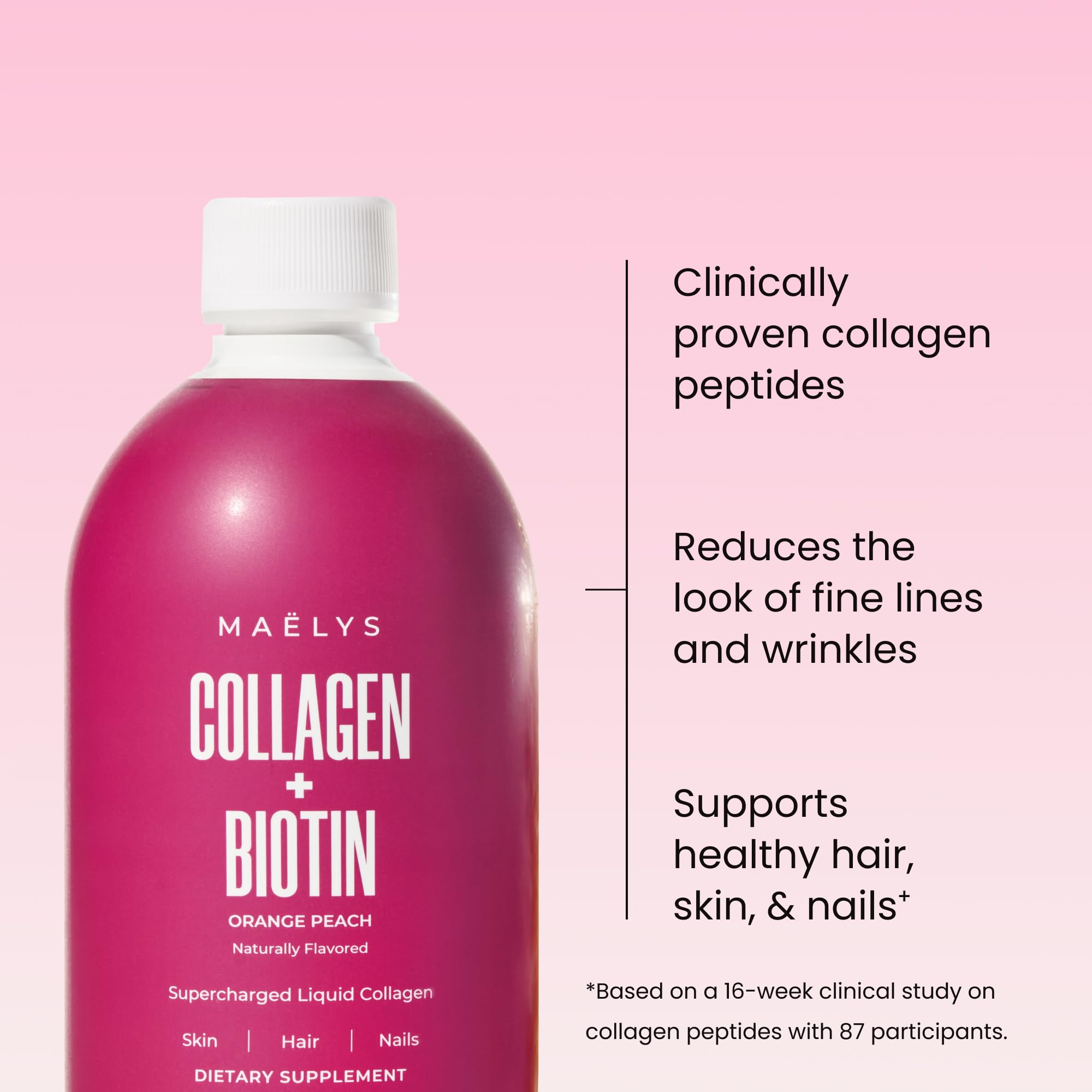 Etiqueta de MAËLYS Collagen con información de ingredientes